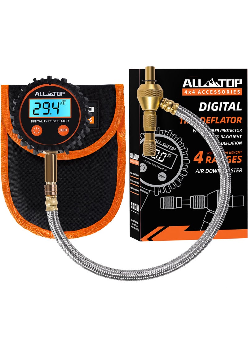 ALL-TOP ALL-TOP 4x4 Digital Tire Deflator kit, Professional Tire Pressure Gauge, Air Down Master, Rapid Tire Deflator (250 PSI)  - Image 1