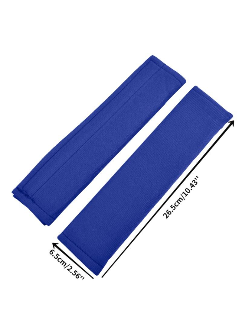 Generic Blue 2Pcs Car Shoulder Cover Cushion Seat Belt Pad Strap BackPack Auto Interior Accessories Seat Belt Padding For Kids Car Stuff - Image 1