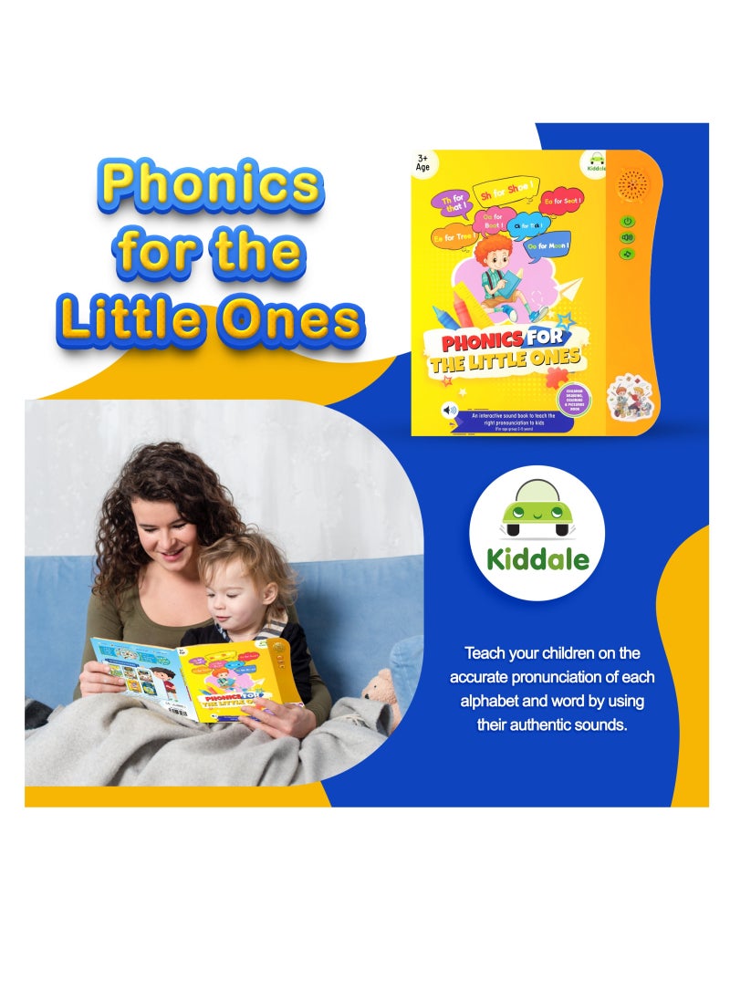 Kiddale - Phonics Sounds Book: Vowels, Consonants, Blends & Syllables | English Learning Toy for 3+ Kids | Musical Songs & Audio Stories - Image 1