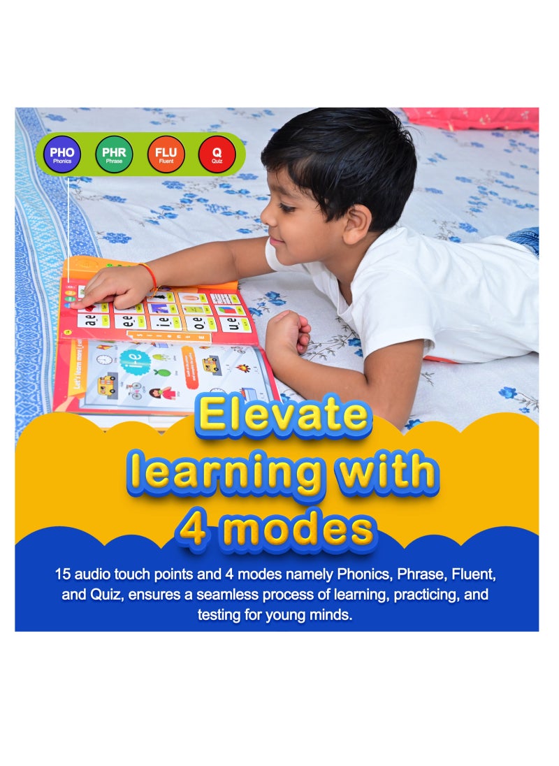 Kiddale - Phonics Sounds Book: Vowels, Consonants, Blends & Syllables | English Learning Toy for 3+ Kids | Musical Songs & Audio Stories - Image 1