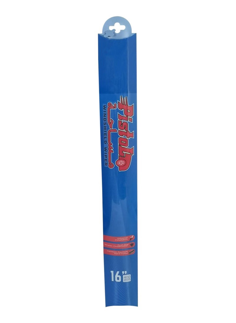 Pistol Car Windshield Wiper 16", Corrosion Resistant Wiper Blade With Dual Steel Tension  - Image 5