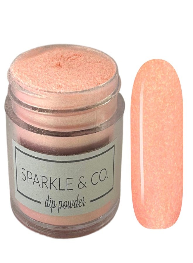 Sparkle & Co. Dip Powders - dp.304 Pastel Carousel - Tutu (Pastel Orange Shimmer) 1 Ounce Dipping Powder Jar For Manicure DIY Spring Shade, No Lamp Needed - Image 1