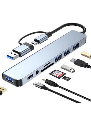 USB C Hub 8 in 1 Type C Adapter USB Splitter Extender with USB A Male to USB C Female USB 3.0 - pzsku/ZB323AF40B06945EE11ABZ/45/1744964516/c99df1d7-ced1-49b0-818e-93e391ba6c4c