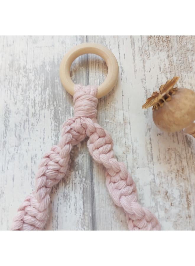 انتيكيانو حامل مناديل خارجي مكرمية من خيوط القطن، حامل ورق مكرمية يثبت على الحائط - Image 2