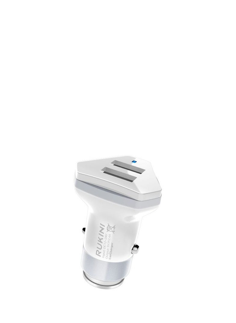 RUKINI - Rukini CobraPlus Dual USB Car Charger 2USB / White - Image 1