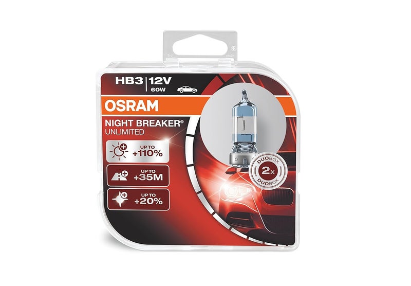 OSRAM Hb3 P9005 Halogen Night Breaker Unlimited Duo Box (12V, 60W), Multi - Image 1