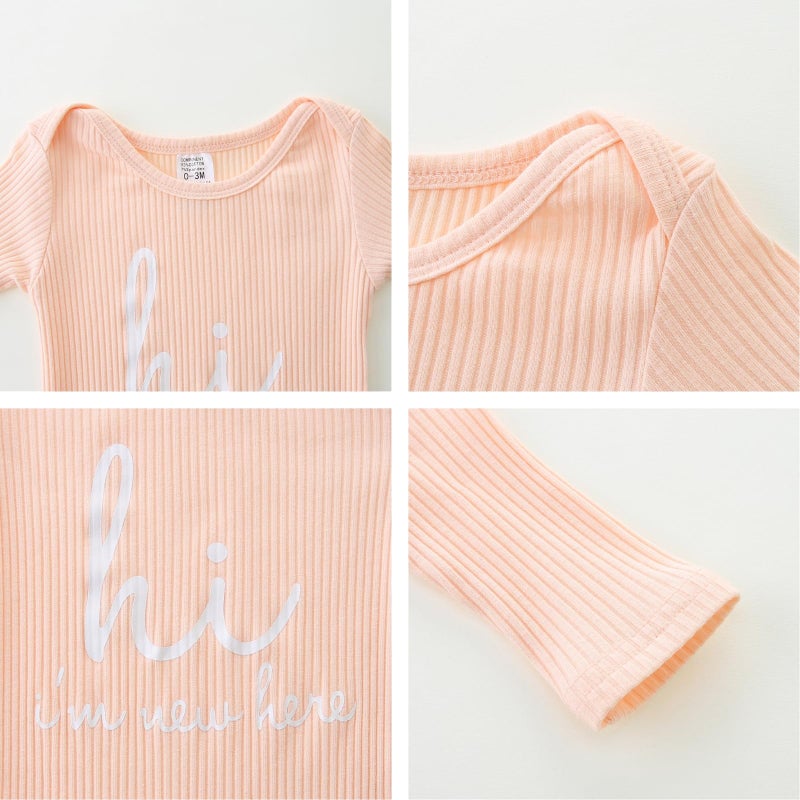 Bibimom Baby One-piece Outfit 0-3 Months Global Day of Parents Gift Pink Onesie Baby Items - Image 4