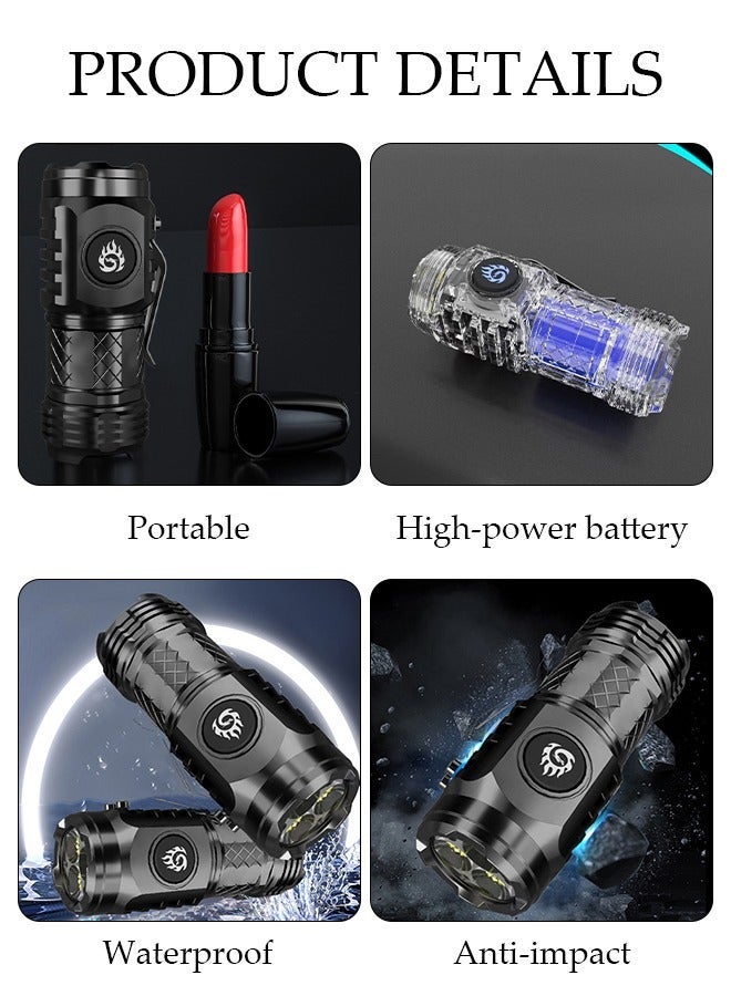 Rechargeable LED Flashlights Alloy with Fast Charge Handheld Flashlight Portable Waterproof Super Bright Flashlights for Emergencies Camping Hiking - Image 2