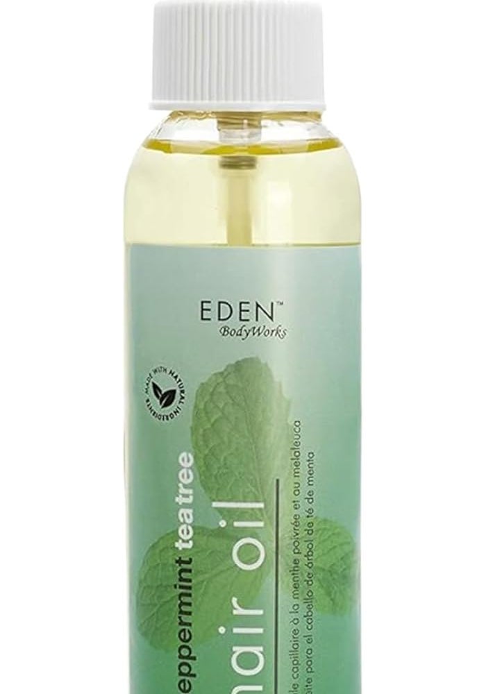 EDEN BodyWorks Peppermint Tea Tree Hair Oil - Nourishing Treatment for All Hair Types, 4 oz - Image 1