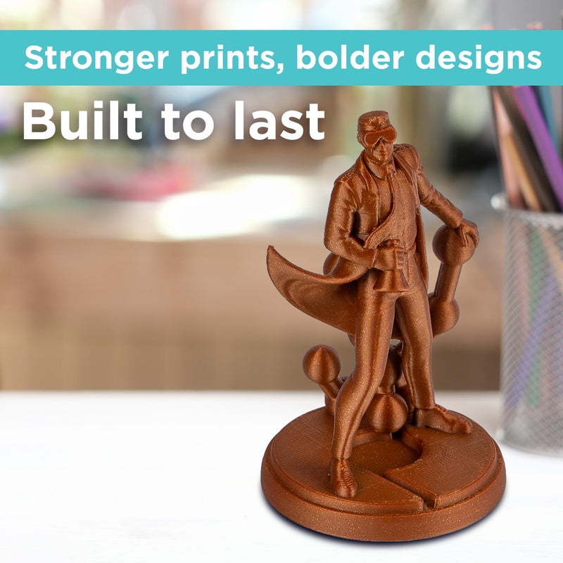 polymaker PLA PRO Filament 1.75mm 1kg, Tough & High Rigidity Metallic Bronze 3D Printing Filament, PolyLite PLA PRO 3D Printer Filament 1.75mm, Print with Most 3D Printers - Image 2