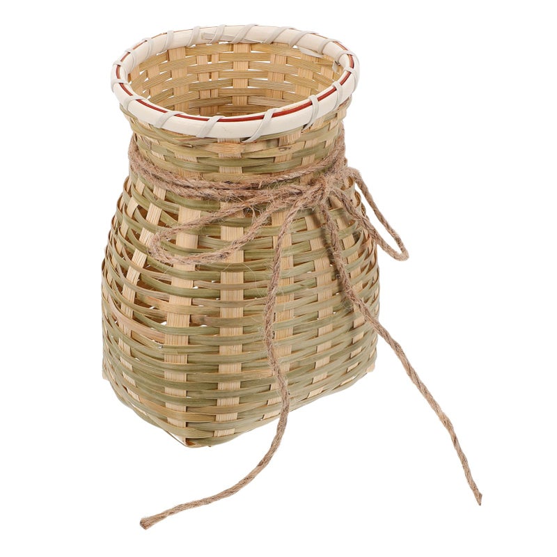Medium Woven Flower Basket For Home Decor Storage And Rustic Flower Arrangement - Image 2