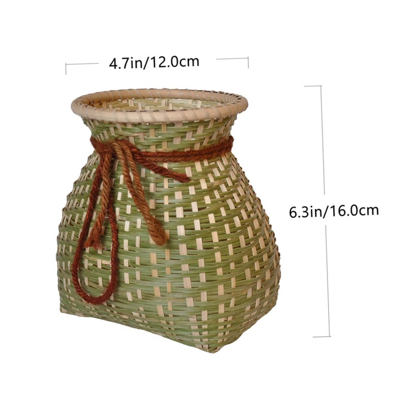 Medium Woven Flower Basket For Home Decor Storage And Rustic Flower Arrangement - Image 3