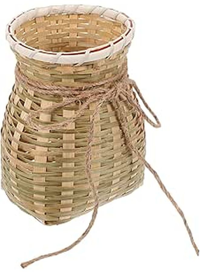 Medium Woven Flower Basket For Home Decor Storage And Rustic Flower Arrangement - Image 1