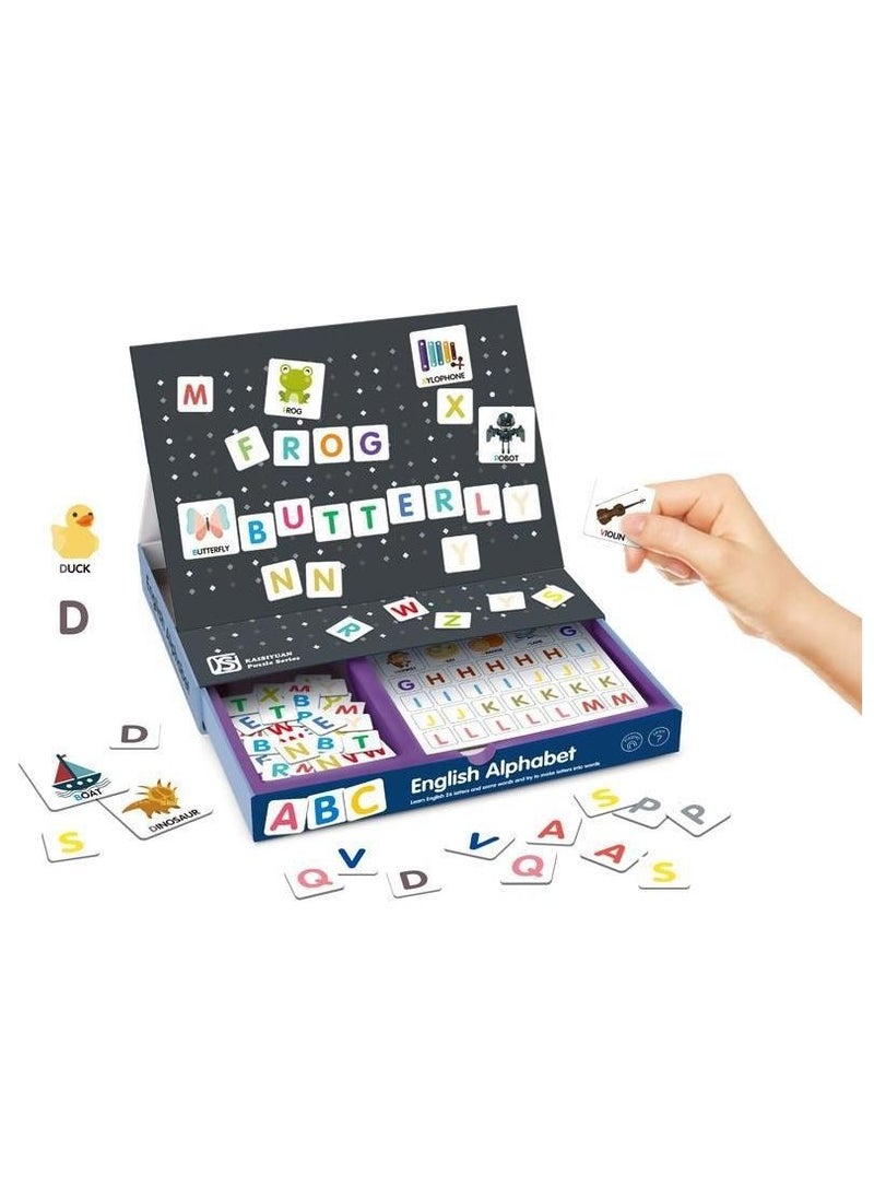 Toy Box - Magnet Collage English Alphabet Puzzle Book for Kids Educational Toy - Image 1