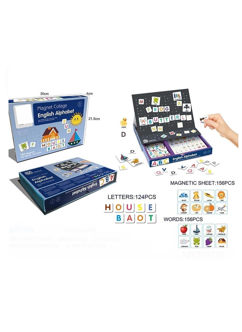 Toy Box - Magnet Collage English Alphabet Puzzle Book for Kids Educational Toy - Image 1
