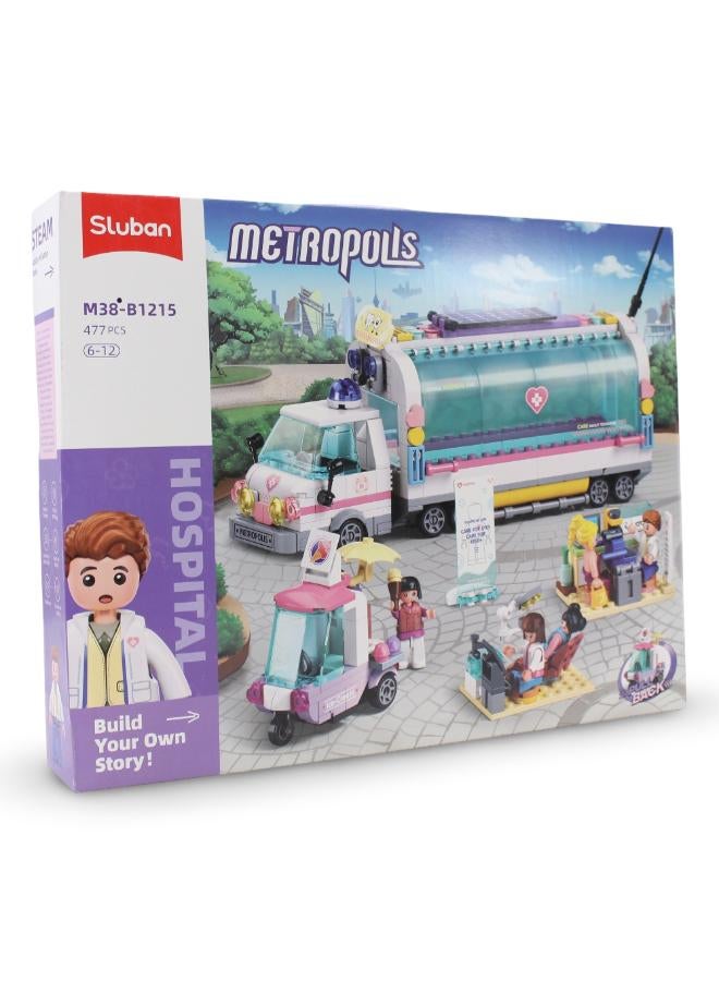 Sluban Metropolis Mobile Hospital - 477Pcs - Image 1