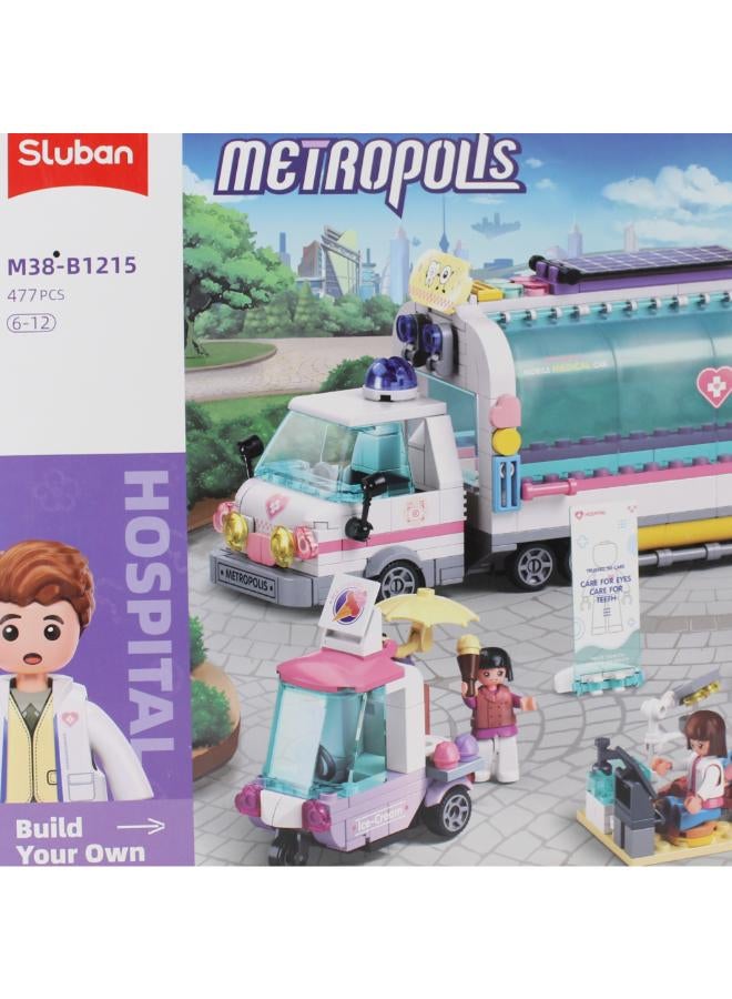 Sluban Metropolis Mobile Hospital - 477Pcs - Image 3