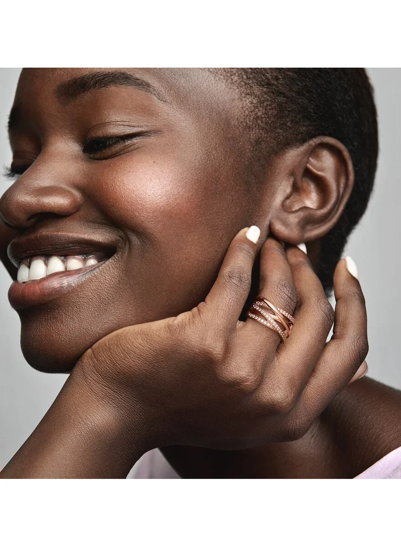 باندورا خاتم باندورا روز بالزركونيا المكعب الشفاف، مقاس