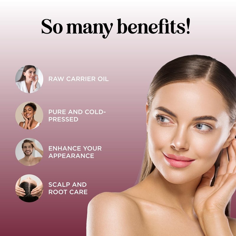 Maple Holistics Pure Cold Pressed Grapeseed Oil - Hydrating Grapeseed Oil for Hair Skin and Nails Plus Carrier Oil for Essential Oils Mixing - Pure Grapeseed Oil for Skin Beauty DIYs and Facial Skin Care Products - Image 3