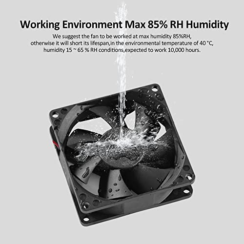 PANO-MOUNTS 92mm 90mm 12V DC Moisture-Proof Fan High Airflow 12V 9025 2 Pin 2 Wire Small Square Exhaust Fan 3000RPM 2-Pack - Image 3