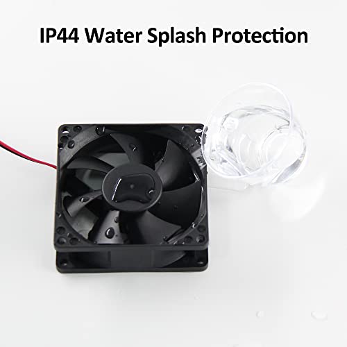 PANO-MOUNTS 92mm 90mm 12V DC Moisture-Proof Fan High Airflow 12V 9025 2 Pin 2 Wire Small Square Exhaust Fan 3000RPM 2-Pack - Image 2