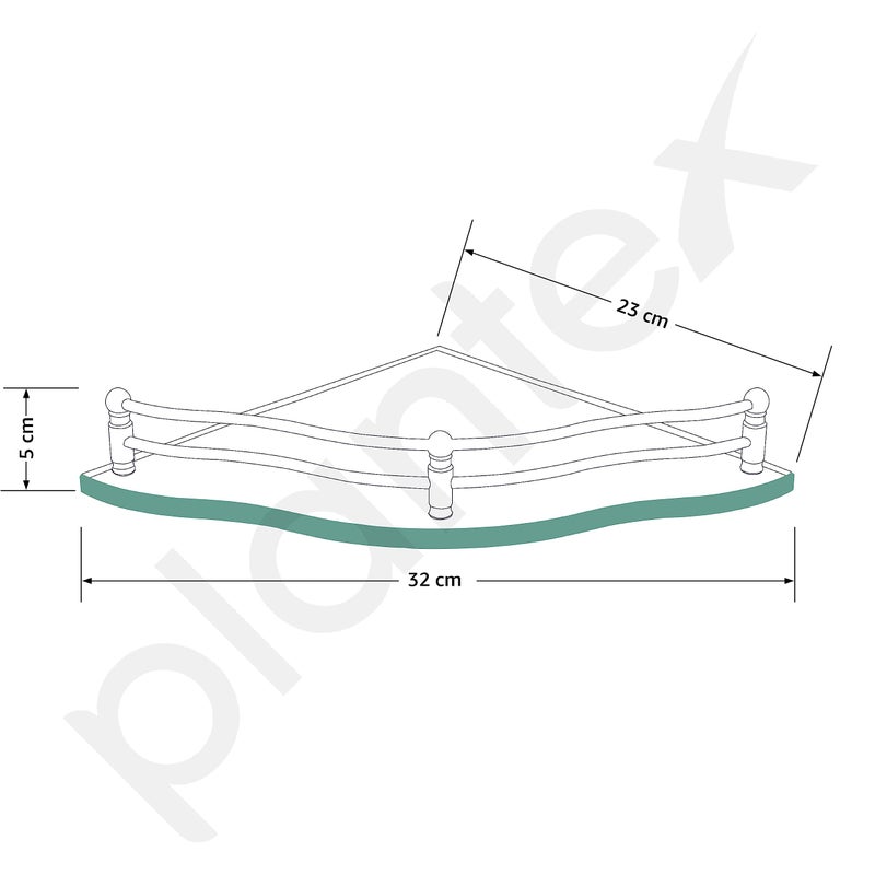 Plantex Transparent Corner Glass Shelf for Bathroom/Kitchen Corner Shelf/Glass Shelf for Living Room Wall Mount, Flower Shape (9x9 Inches - Pack of 3) - Image 4