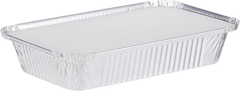 هوت باك علب تخزين طعام قابلة للاستخدام مرة واحدة من نوع Hotpack، مصنوعة من الألمنيوم، سعة 890 مل، مزودة بغطاء، عدد 50 قطعة. - Image 2