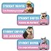 CNhoqc New Student Driver Magnet 4 Pcs Cute Shivering Cat Please Be Patient Student Novice Driver Magnetic Reflective Bumper Sticker Safety Attention Signs Reusable Movable Car Magnet Safety Warning - Image 2