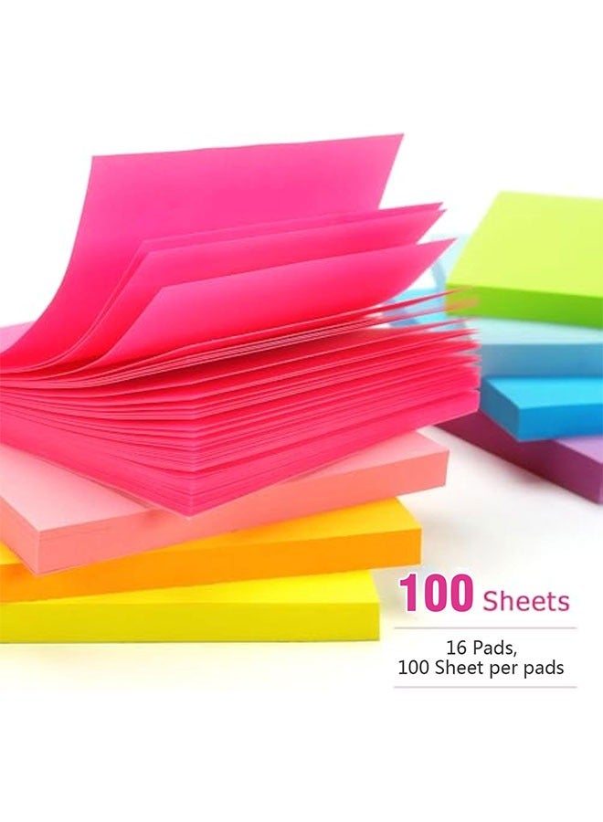 Generic 2400 Pcs Sticky Notes 8 Bright Color Self-Stick Notes 3 in x 3 in, 24 Pads (100 Sheets/Pad) Recyclable, Easy to Post for Home, Office, Notebook  - Image 4