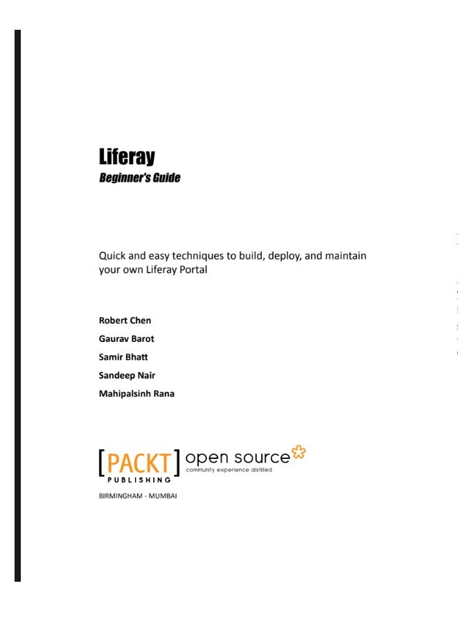 Liferay Beginner's Guide: Quick and Easy Techniques to Build, Deploy, and Maintain Your Own Liferay Portal - Image 2