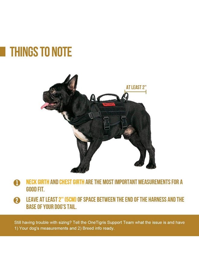 OneTigris - OneTigris Tactical Dog Harness,Puppy Harness with Handle, Military Vest for Small Dogs Outdoor Easy Control Training Walking - Image 1