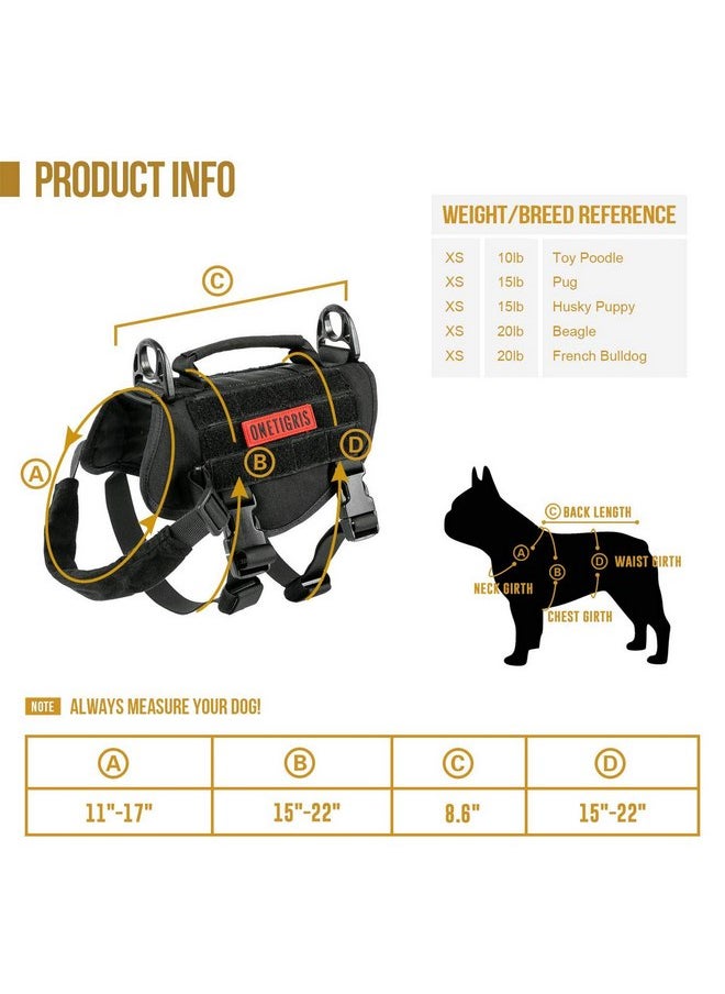 OneTigris - OneTigris Tactical Dog Harness,Puppy Harness with Handle, Military Vest for Small Dogs Outdoor Easy Control Training Walking - Image 1