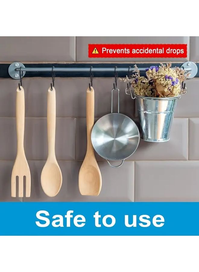 3 قطع خطاف حرف S متين بمشبك أمان مقاوم للصدأ لحامل متعدد الأغراض - Image 2