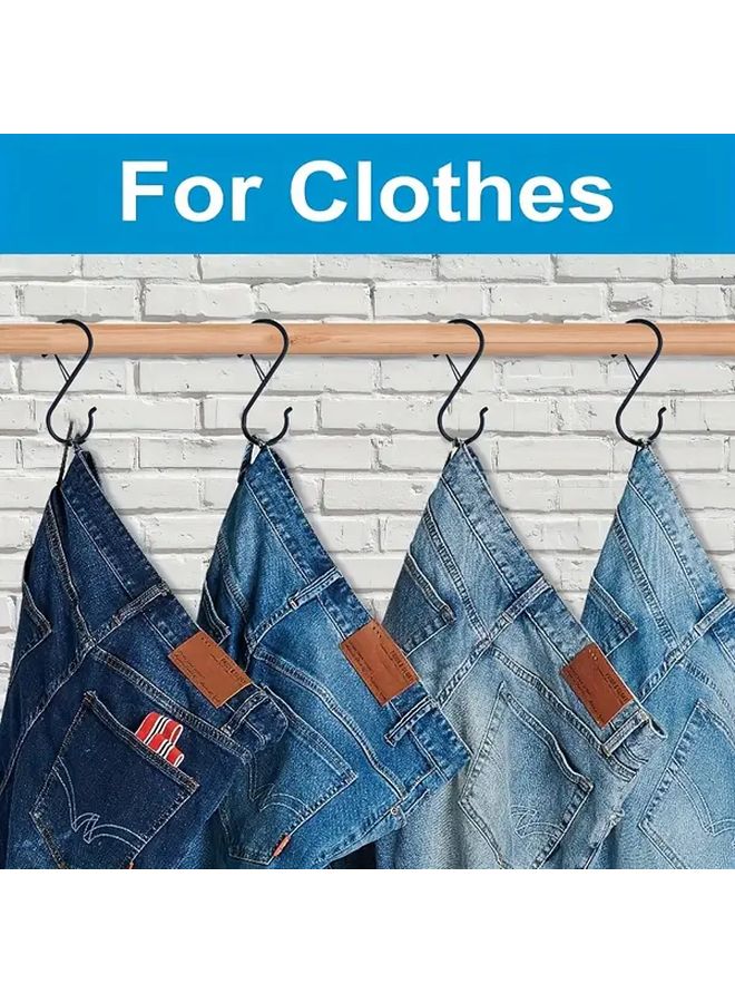 3 قطع خطاف حرف S متين بمشبك أمان مقاوم للصدأ لحامل متعدد الأغراض - Image 3