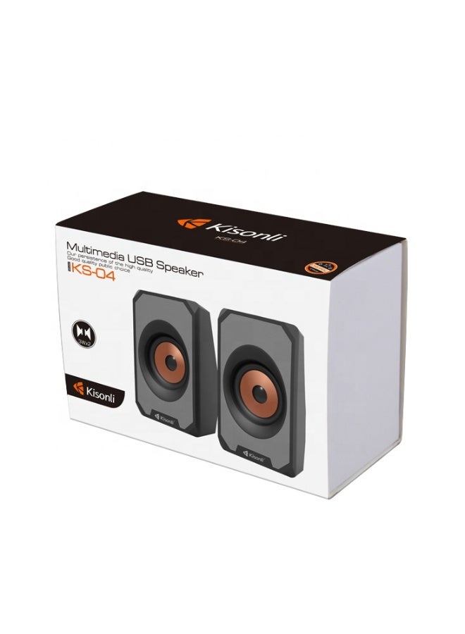 Kisonli KS-04 Mini 2.0 Speaker PC Accessories Game AUX Desktop Portable USB Speaker for PC Computer - Image 3