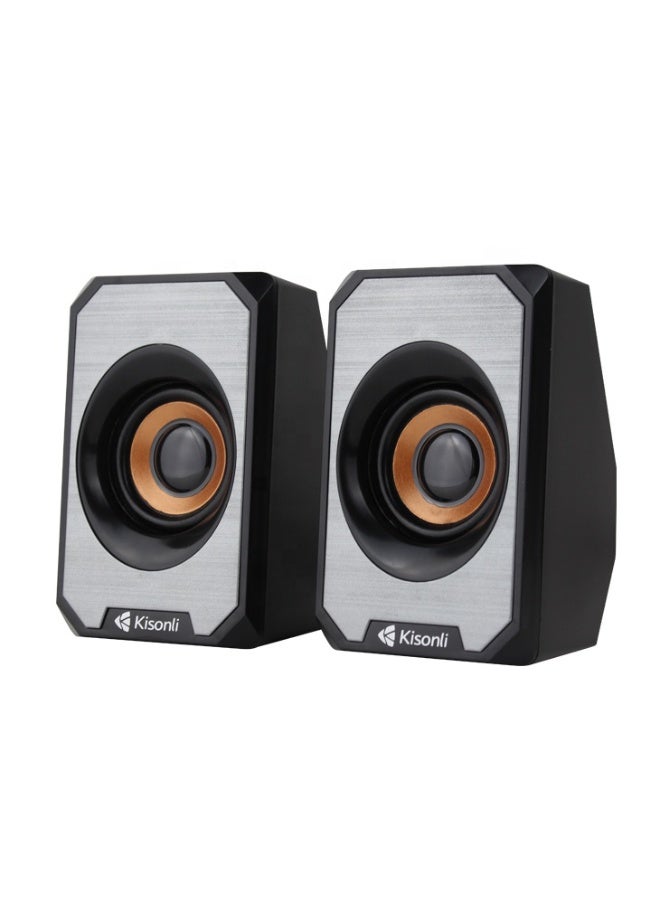 Kisonli KS-04 Mini 2.0 Speaker PC Accessories Game AUX Desktop Portable USB Speaker for PC Computer - Image 1