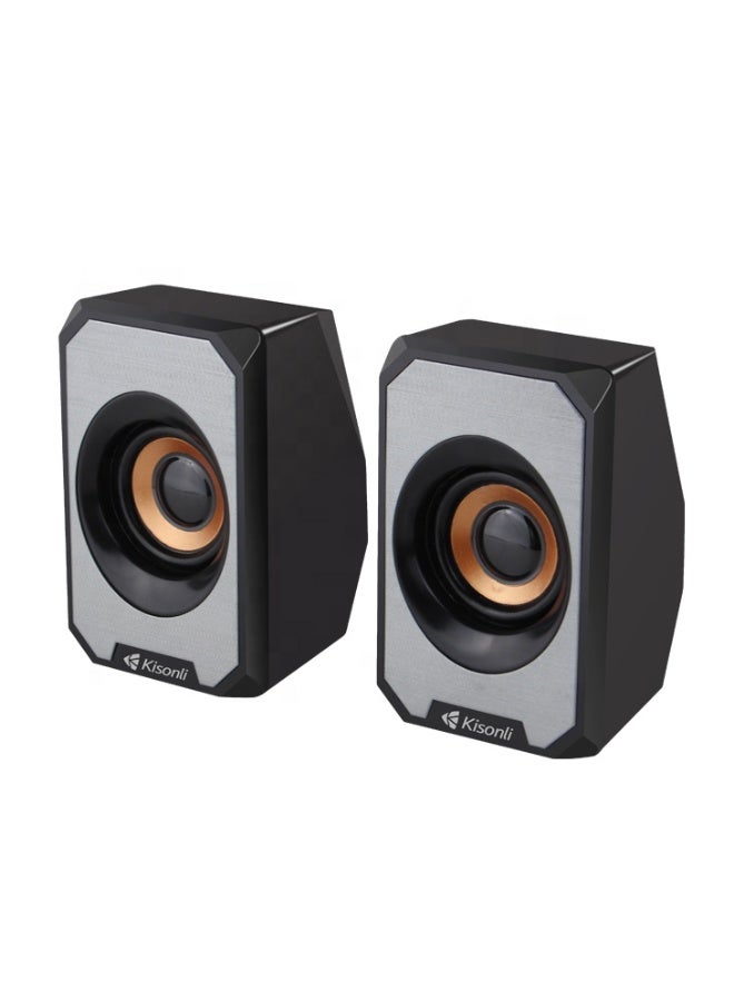 Kisonli KS-04 Mini 2.0 Speaker PC Accessories Game AUX Desktop Portable USB Speaker for PC Computer - Image 2