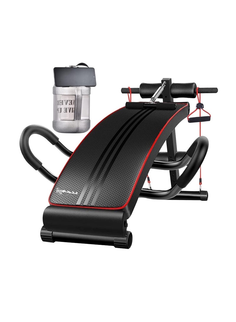 الكوتش بنش تمارين البطن قابل للتعديل للجلوس مع كرة السرعة وحبال السحب مع هديه جالون ماء بسعه 2.2 - Image 1