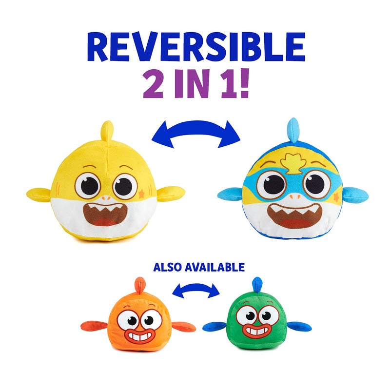 WowWee Baby Shark's Big Show! Reversible Plush Baby Shark Turns Into Super Shark - Flip Plushie Toys for Toddlers - Image 2