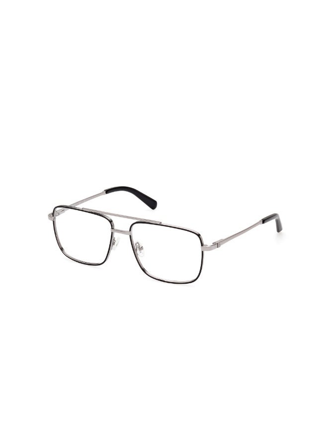 GUESS Gu50097 Navigator Metal Frames For Men Size 57, Shiny Black - Image 1