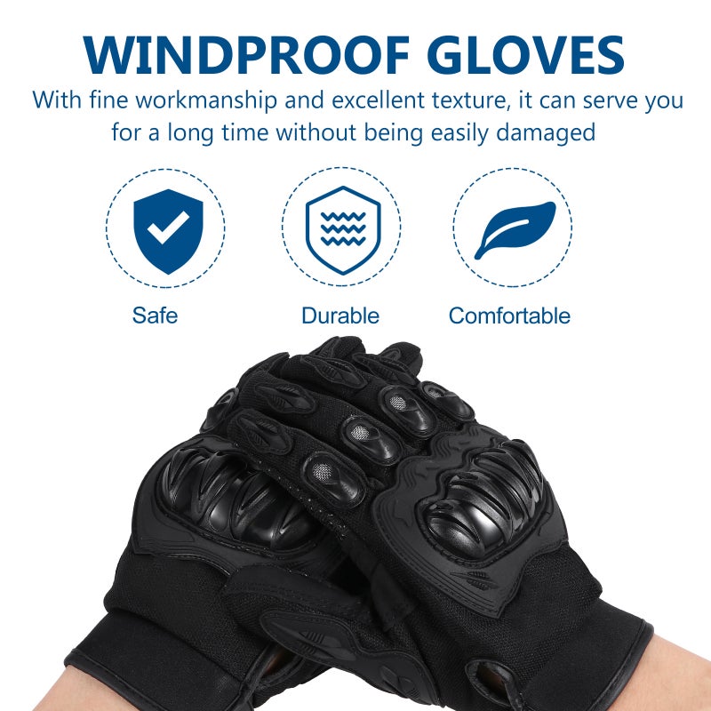 1 Pair Cycling Gloves Outdoor Breathable Glove Anti-skid Riding Gloves (Black) - Image 1