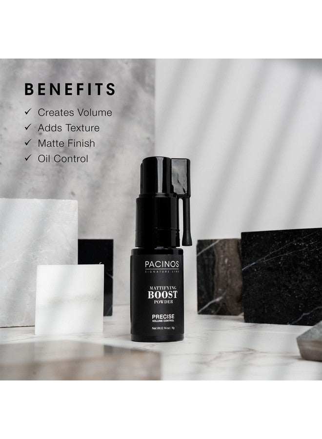 باتشينوس بودرة Pacinos Mattifying Boost - تحكم دقيق في حجم الشعر، بودرة خفيفة الوزن تضيف ملمسًا بلمسة نهائية غير لامعة والتحكم في الزيوت، 4 جرام. - Image 2