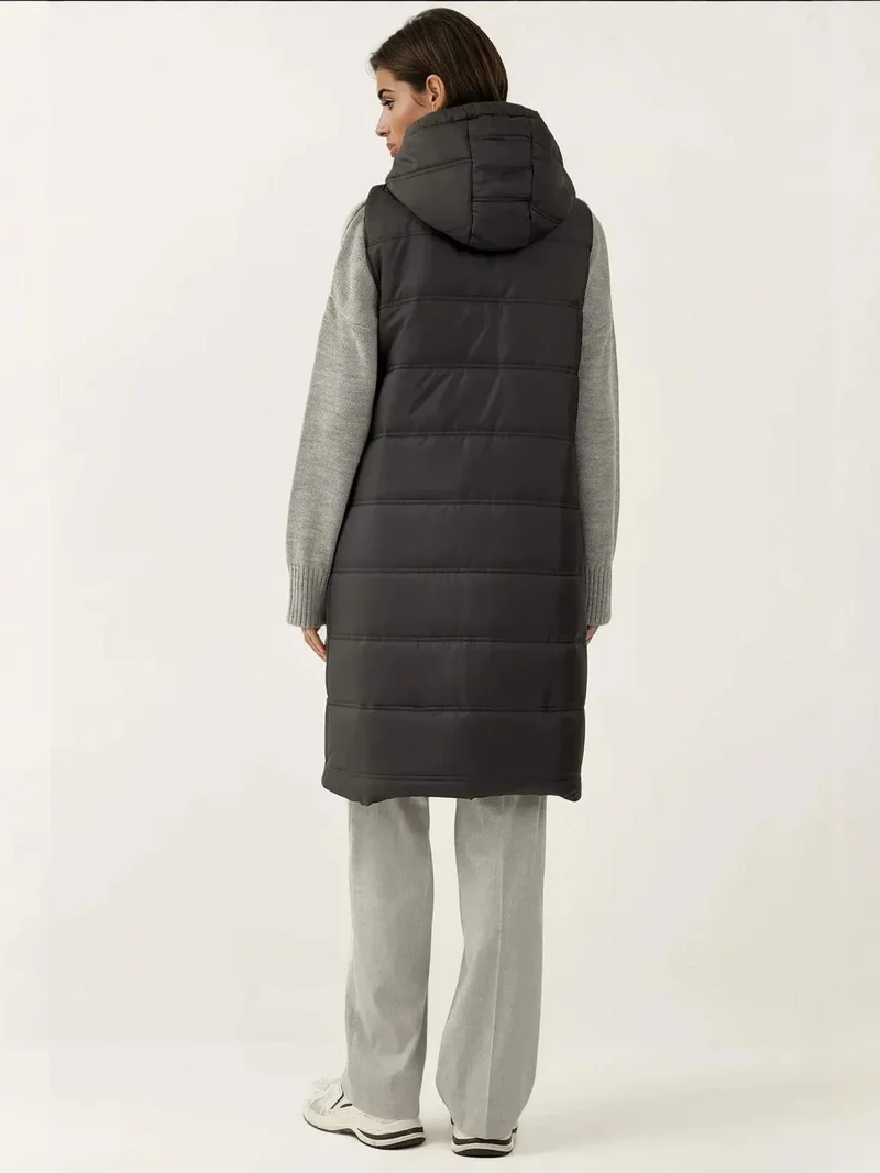 بيغ دارت سترة طويلة بغطاء رأس بسحاب