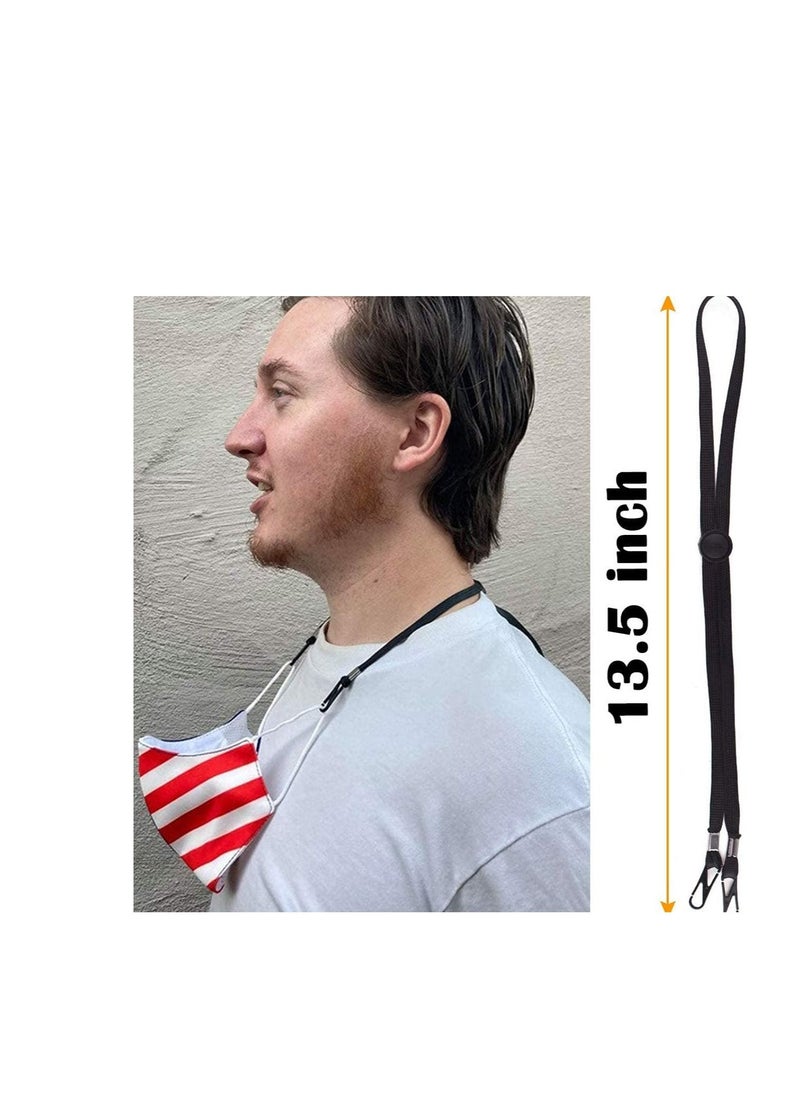 SYOSI Children's lanyard, Mask Lanyard for Kids/Adults, Adjustable Length Face Lanyard with Clips at Both Ends, Neck Brace and Ear Protection, Children's Lanyard for Suitable School Outdoor Sports  - Image 2