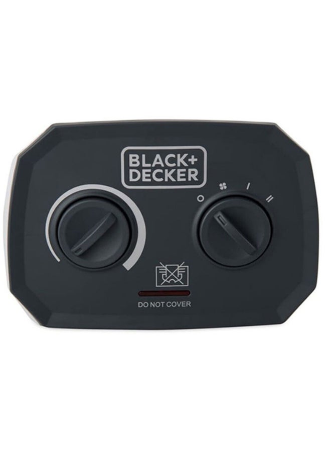 BLACK+DECKER Vertical Heater Fan with Dual Heat Setting for Home 2000 W HX310-B5 Black/White - Image 3