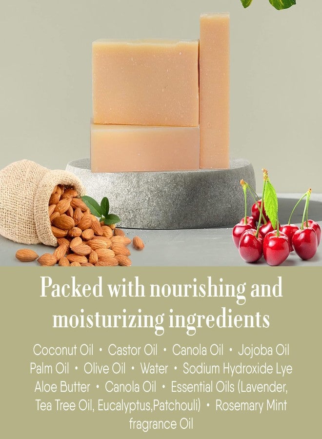 360Feel Cherry Almond Shampoo Bar - Nourishing and Moisturizing Anti-Dandruff Shampoo Bar - Handmade with Essential Oils - Travel Friendly and Compact - Zero Harsh Additives - 3.5 Ounce - Image 4