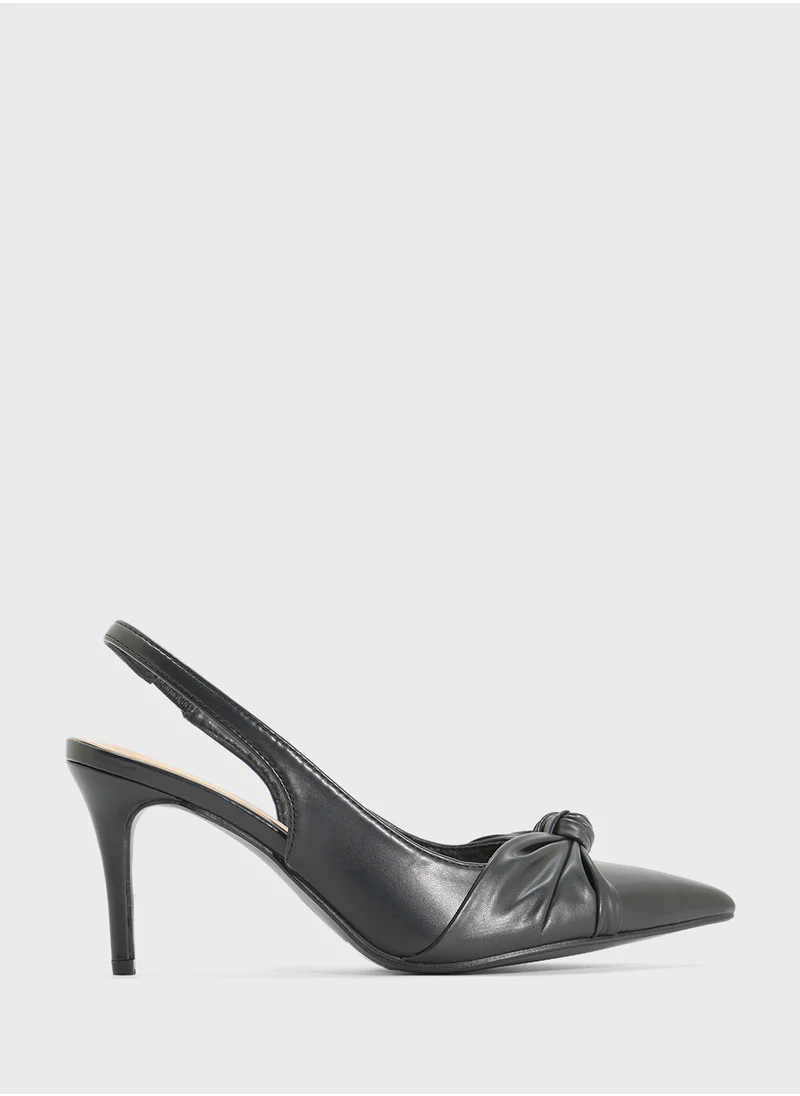 ELLA Sling-Back Pump With Knot Detail