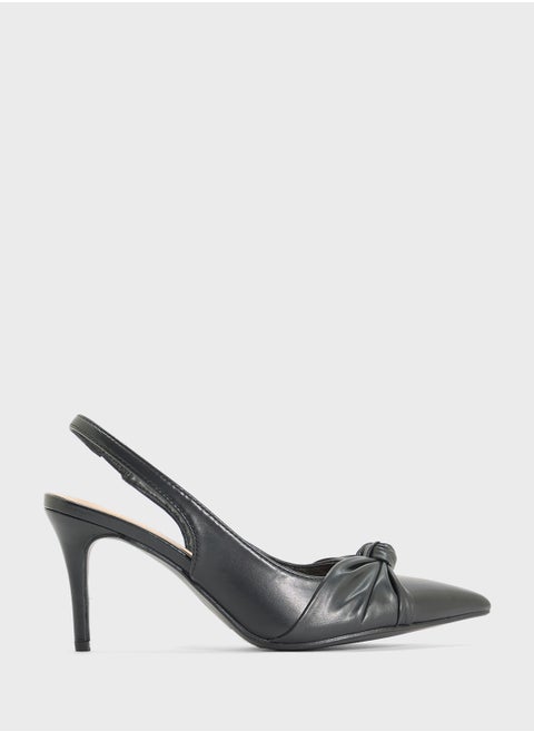 Sling-Back Pump With Knot Detail
