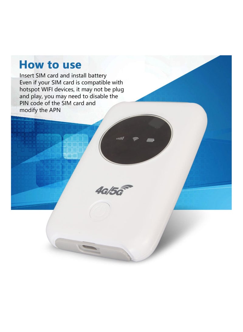 4G/5G LTE USB Modem with SIM Card Slot,  Wireless USB Modem 300Mbps Mobile 5G WiFi Router Unlocked Mobile WiFi Portable WiFi Hotspot Portable USB WiFi Modem Up to 10 WiFi Connect Devices - Image 4