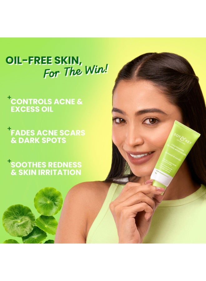 Dot & Key Niacinamide + CICA (Centella) Oil Free Moisturizer | Lightweight Face Cream for Oily, Sensitive & Acne Prone Skin | Fades Dark Spots, Blemishes & Soothes Redness | 50g Tube - Image 4